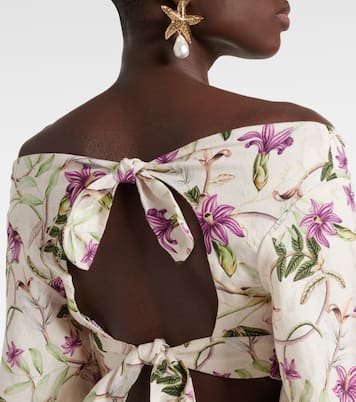 Cropped-Top Duria aus Leinen | Agua by Agua Bendita