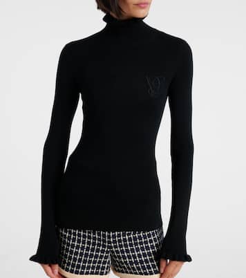 Ruffled virgin wool sweater | Valentino