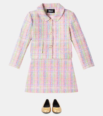 Cotton-blend tweed jacket | Versace Kids