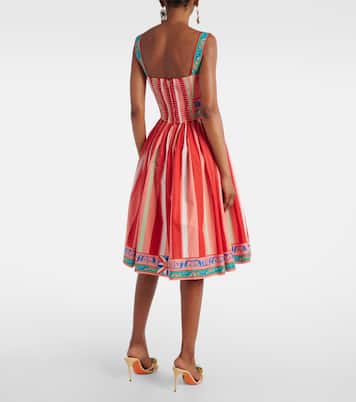 Taormina striped cotton bustier dress | Dolce&Gabbana