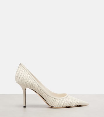 Love 85 raffia-effect pumps | Jimmy Choo