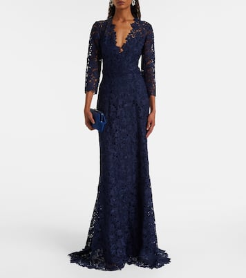 Abito lungo in pizzo | Monique Lhuillier