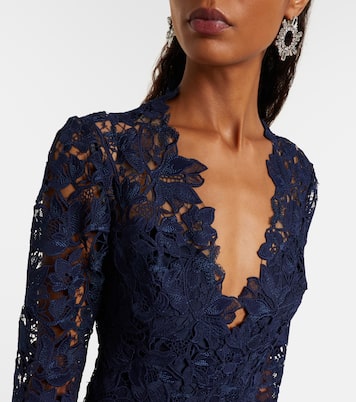 Abito lungo in pizzo | Monique Lhuillier