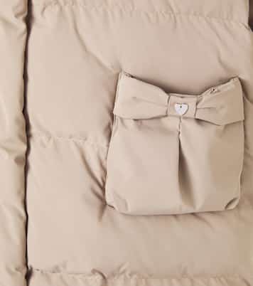 Bow-detail quilted down coat | Tartine et Chocolat