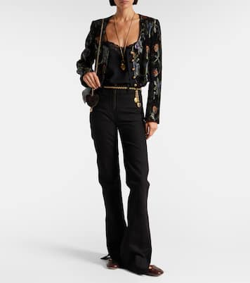 Top aus Seide mit Spitze | Chloé