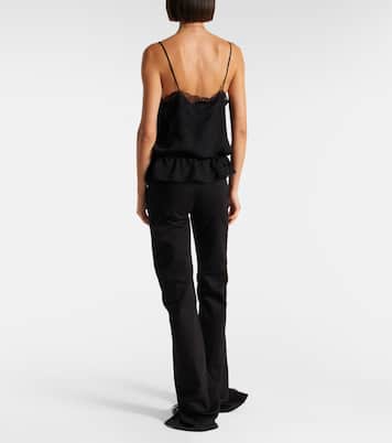 Top aus Seide mit Spitze | Chloé