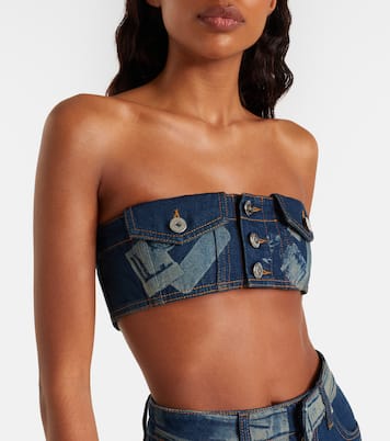 Bandeau-Top aus Denim | Jean Paul Gaultier