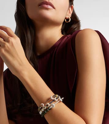 Armband Chakra aus Jade mit 18kt Weißgold (750/1000), Diamanten und Quarz | Ananya