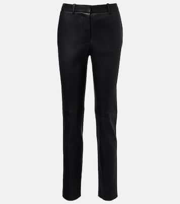 Pantalon droit Coleman en cuir | Joseph