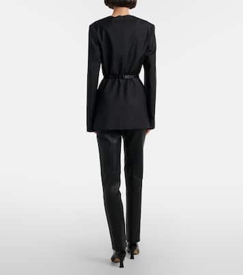 Pantalon droit Coleman en cuir | Joseph