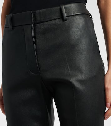 Pantalon droit Coleman en cuir | Joseph