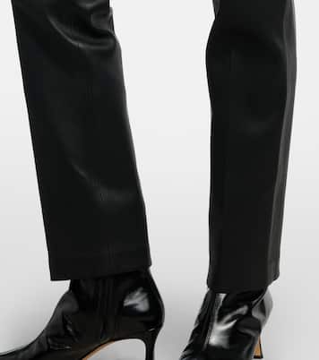 Pantalon droit Coleman en cuir | Joseph