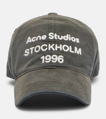Gorra de sarga de algodón con logo | Acne Studios