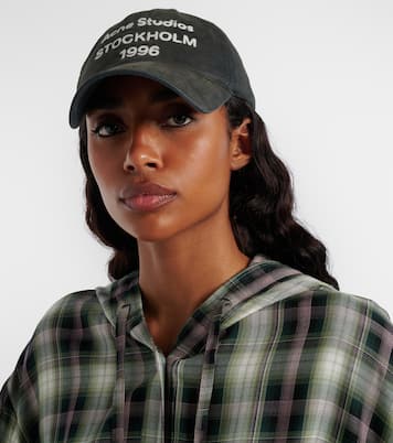 Gorra de sarga de algodón con logo | Acne Studios