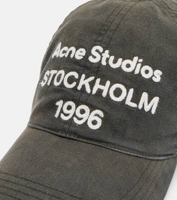 Gorra de sarga de algodón con logo | Acne Studios