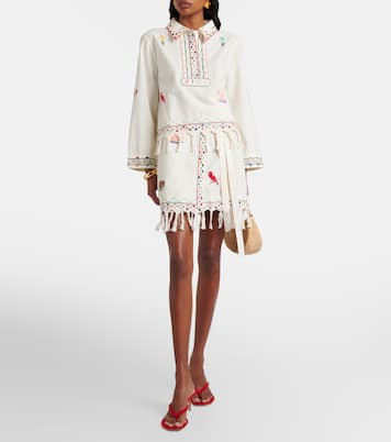 Besticktes Top Ludmilla aus Baumwolle | Rixo