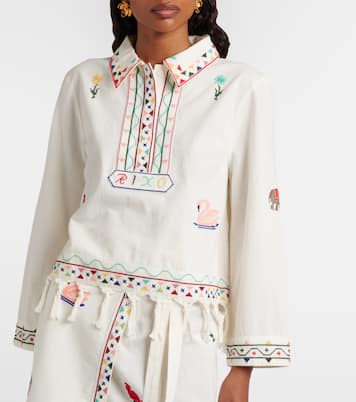 Besticktes Top Ludmilla aus Baumwolle | Rixo