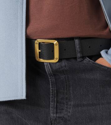 Ceinture réversible en cuir et daim | Acne Studios