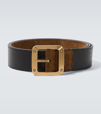 Ceinture réversible en cuir et daim | Acne Studios