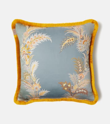 Pegaso floral cotton cushion | Etro