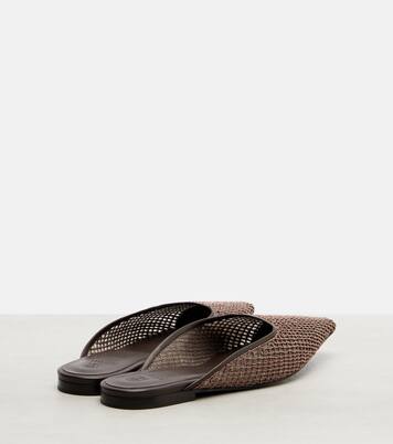 Monili leather-trimmed mules | Brunello Cucinelli