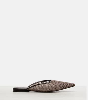 Monili leather-trimmed mules | Brunello Cucinelli