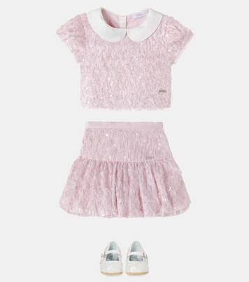 Fringed sequined skirt | Monnalisa