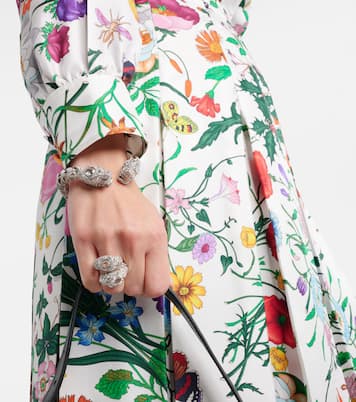 Dionysus crystal-embellished cuff bracelet | Gucci