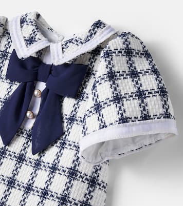 Checked cotton-blend tweed dress | Patachou