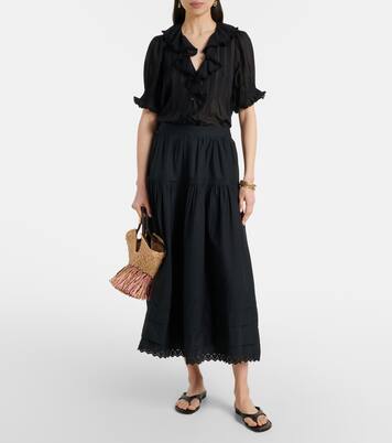 Henri cotton voile top | Dôen