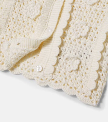 Baby Chai floral-appliqué cotton cardigan | Louise Misha