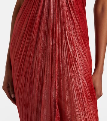 Victoria pleated silk muslin bustier gown | Maria Lucia Hohan