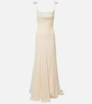 Bridal Dia silk chiffon gown | De La Vali