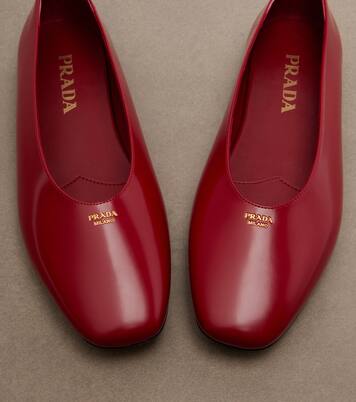Leather ballet flats | Prada