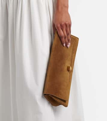Clutch Audrey aus Veloursleder | Khaite