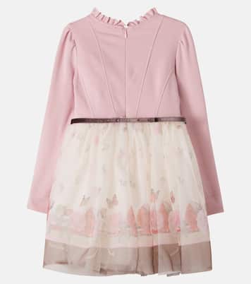 Belted printed ruffled dress | Monnalisa