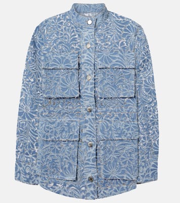 Bedruckte Jeansjacke Low | Veronica Beard