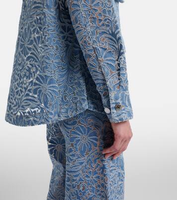Bedruckte Jeansjacke Low | Veronica Beard