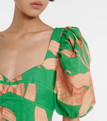 Robe midi Colorful Culture en coton à fleurs | Johanna Ortiz