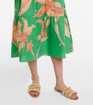 Robe midi Colorful Culture en coton à fleurs | Johanna Ortiz