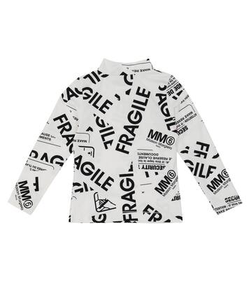 Printed stretch-cotton top | MM6 Maison Margiela Kids