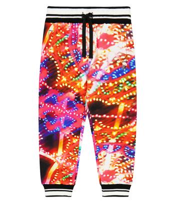 Printed cotton jersey sweatpants | Dolce&Gabbana Kids