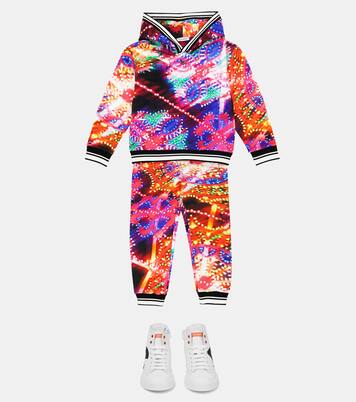Printed cotton jersey sweatpants | Dolce&Gabbana Kids
