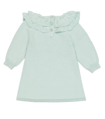 Baby - Abito in lana e cotone con volant | Chloé Kids