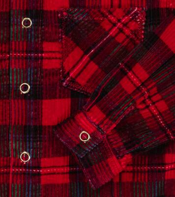 Plaid cotton corduroy shirt | ERL Kids