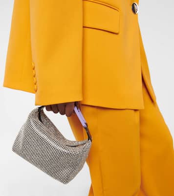 Clutch Moonbag mit Leder und Kristallen | Eéra