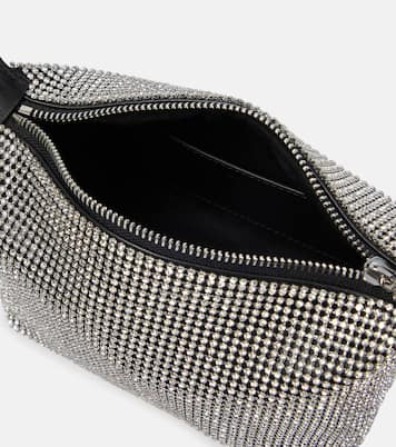 Clutch Moonbag mit Leder und Kristallen | Eéra