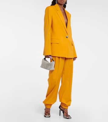 Clutch Moonbag mit Leder und Kristallen | Eéra