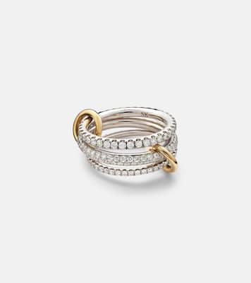 Nova sterling silver and 18kt gold ring with diamonds | Spinelli Kilcollin