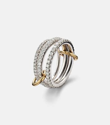 Nova sterling silver and 18kt gold ring with diamonds | Spinelli Kilcollin